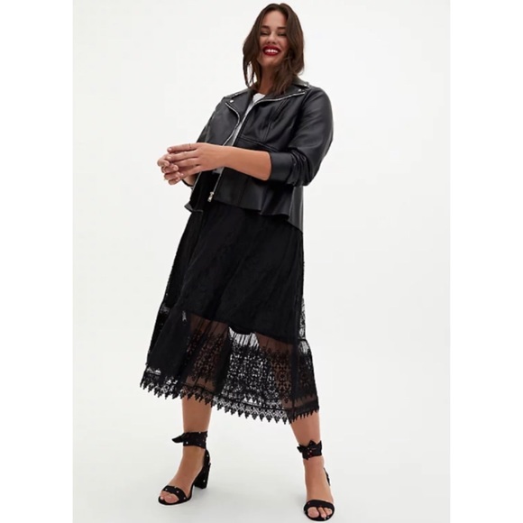 🆕 Black Lace Midi Skirt NWT Torrid New! - Picture 3 of 6